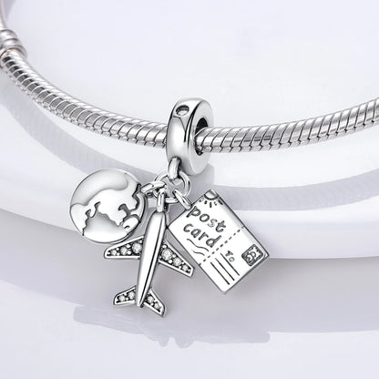MULA Silver Plated Dangle Charms for Snake Chain Bracelet - DIY Women’s Jewelry Making Gift