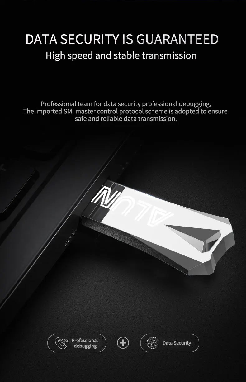 ALUNX USB 3.0 Flash Drive – 4GB to 128GB Memory Stick, Metal USB Pen Drive for Data Storage
