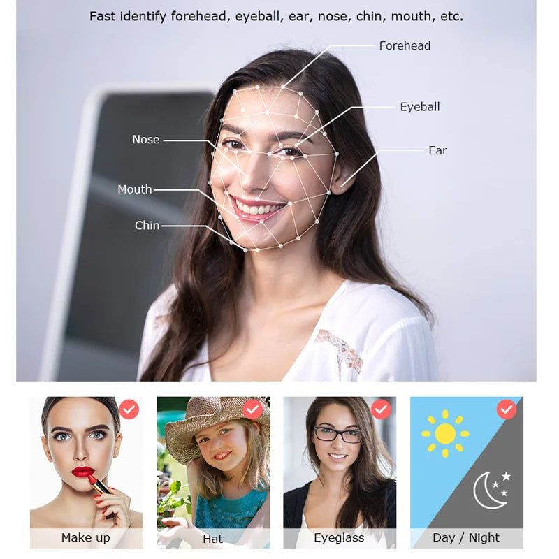 WiFi Tuya APP Face Recognition Smart Door Lock – Camera, Video Call, Voice Intercom & Automatic Digital Lock