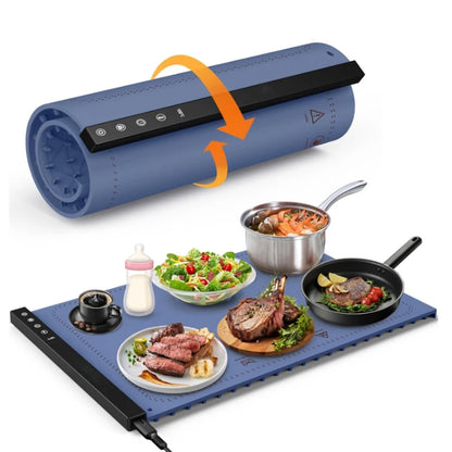 Silicone Heating Mat for Food – Adjustable Temperature Rollable Food Warming Tray for Buffets, Parties, and Sabbath