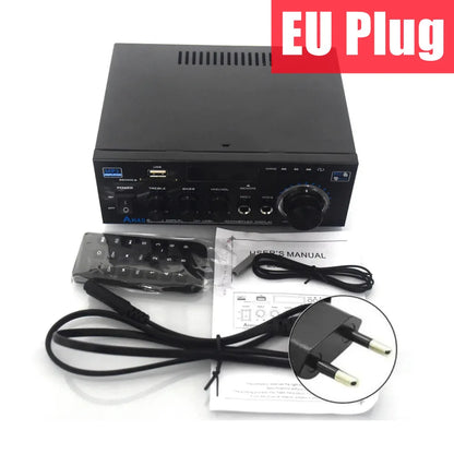 Woopker AK Series Digital Bluetooth Amplifier – 2 Channel HiFi Audio Amp with FM & USB for Home, Car & Karaoke