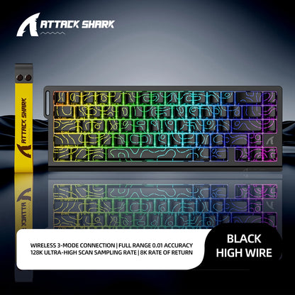 ATTACK SHARK X68HE Magnetic Gaming Keyboard - X68 Pro Rapid Trigger 8000Hz Mechanical Keyboard