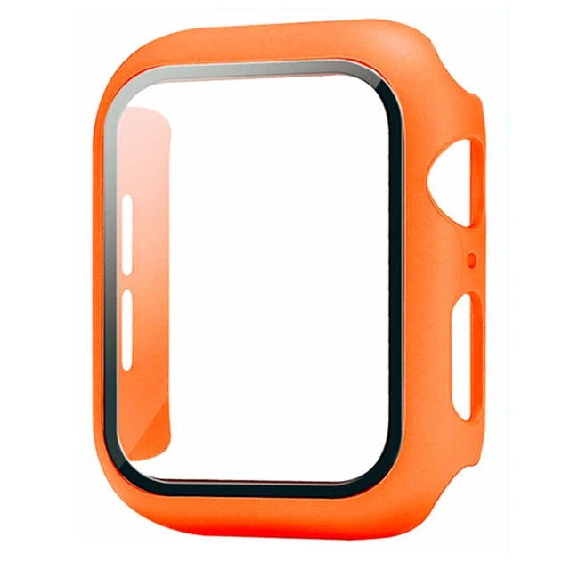 Apple Watch Glass Case Cover - Full Screen Protector for Series 9, 8, 7, 6, SE & iWatch 38mm-45mm