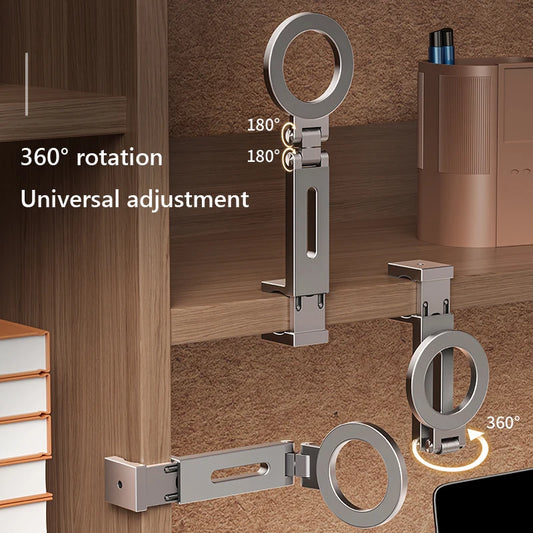 Universal Magnetic Phone Holder - Flexible Rotation, Hands-Free Airplane Phone Mount for iPhone 15 Pro Max Series, Travel Essentials