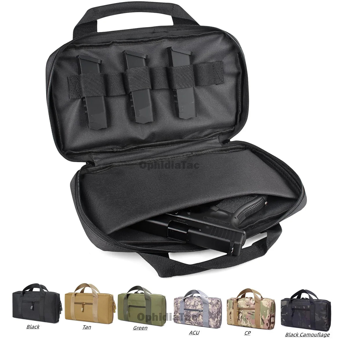 Gun Carrying Bag for Glock 17, M9 - Universal Concealed Pistol Storage with Magazine Pouch, Hunting Accessories