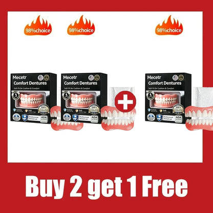 Adjustable Denture Teeth Set - Portable Full Mouth Fake Teeth Model for Adults & Elderly Dental Practice