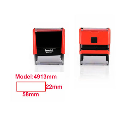 Custom Self-Inking Rectangular Stamp – Personalized 1-4 Line Office Stamp with Text, Logo, Image, or Drawing
