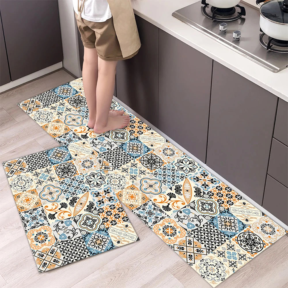 Absorbent Non-Slip Kitchen Mat – Printed Area Rug for Hallway, Living Room, Bedroom & Entrance