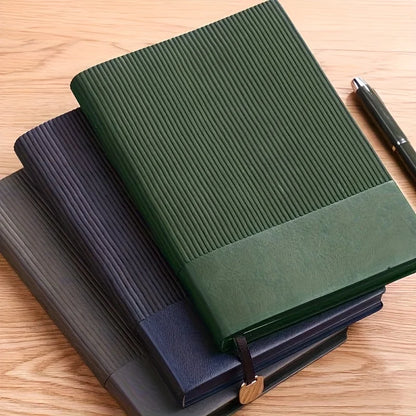 A5 Faux Leather Notebook - 100 Sheets Premium Paper Journal for Office, Business & Meetings