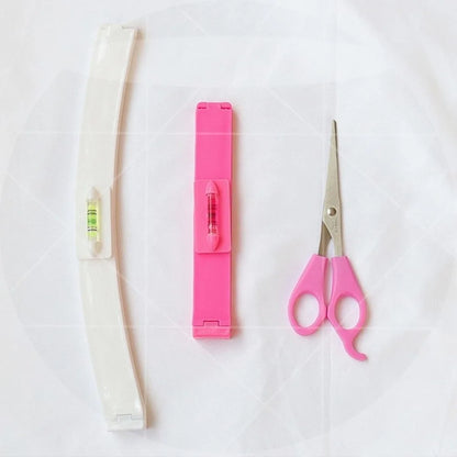 3Pcs Hair Cutting Tool Kit - Bangs Trimming Scissors & Comb Set for DIY Home Hair Styling