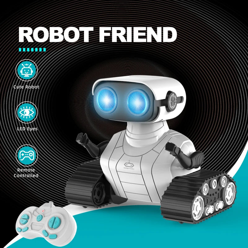 Ebo Rechargeable RC Robot Toy – Remote Control Robot with Music & LED Eyes, Fun Gift for Boys & Girls