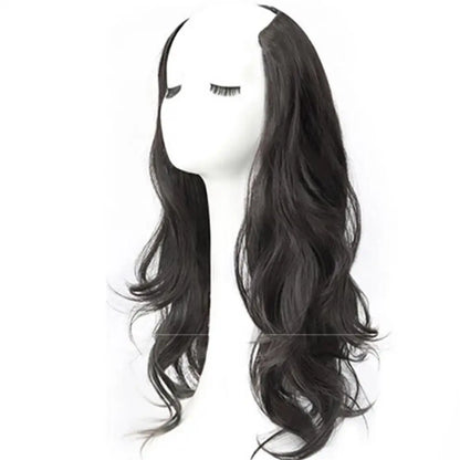 Synthetic Long Curly V-Shaped Wig – Seamless, Voluminous Hair Extension for Women