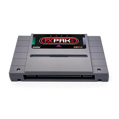 EVERGENESIS FXPAK Pro Rev. X SNES Game Cartridge – SD2 Flash Card for SFC/SNES 16-Bit Console with 8GB Memory Card