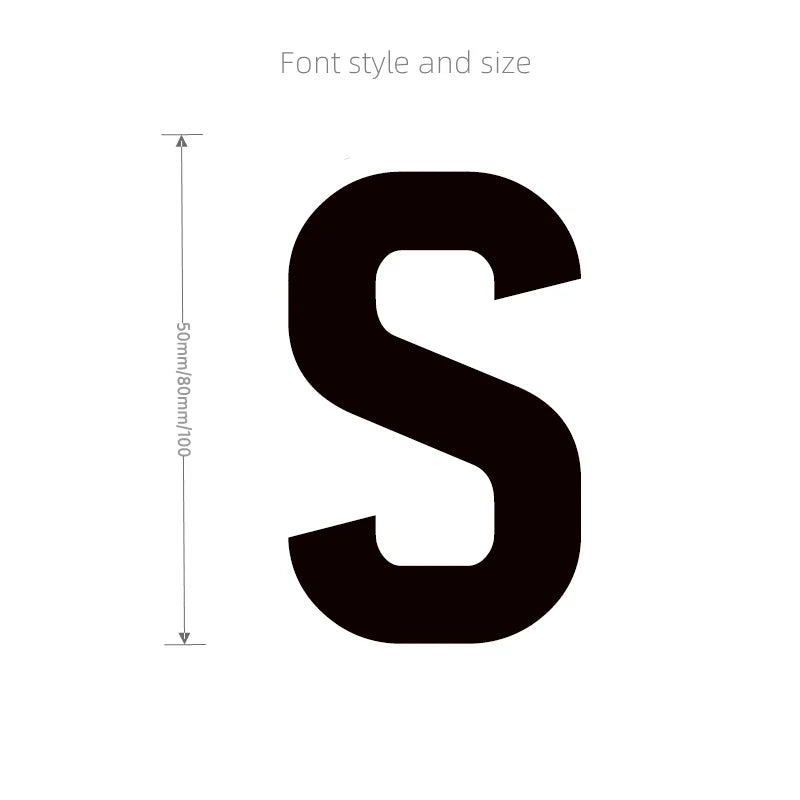 3D Mirror Acrylic Alphabet Wall Stickers – Black English Letters & Numbers for Personalized Door & Room Decor