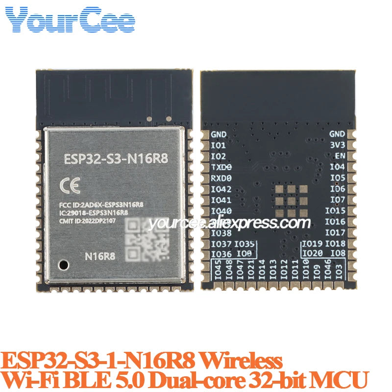 ESP32-S3 Dual Type-C Development Board - N16R8 N8R2 Core Module with Antenna Base for IoT Projects