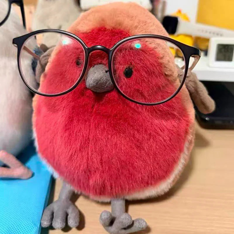 20cm Fat Robin Plush Toy – Soft Cuddly Cartoon Pigeon Stuffed Animal, Cute Fluffy Bird for Birthday Gifts