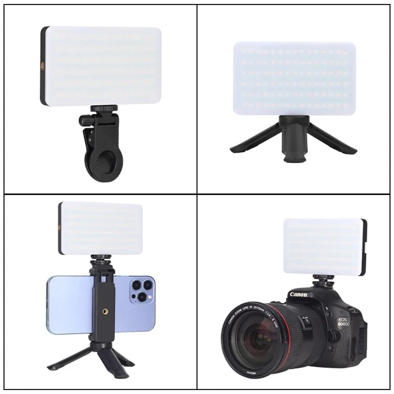 Portable Rechargeable LED Fill Light - 3 Color Modes for Phones, Laptops, Makeup & TikTok Selfie Videos