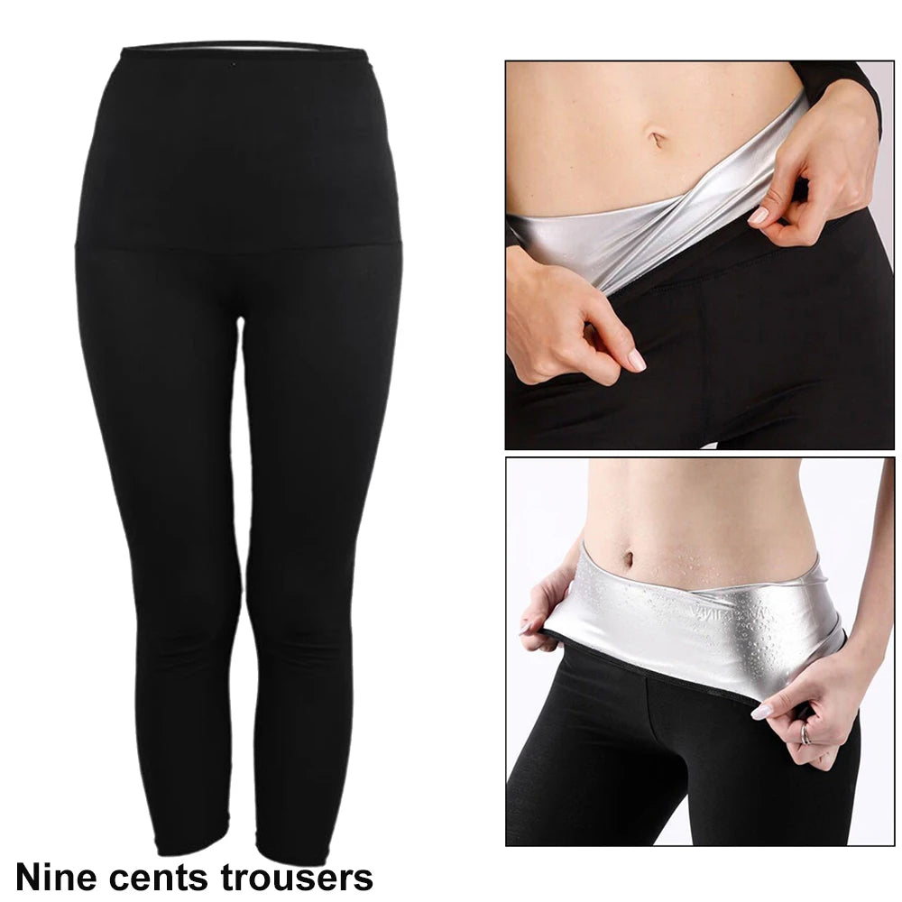 Women’s Sauna Sweat Suit Shorts – Waist Trainer Body Shaper with Pockets for Fitness, Gym & Weight Loss