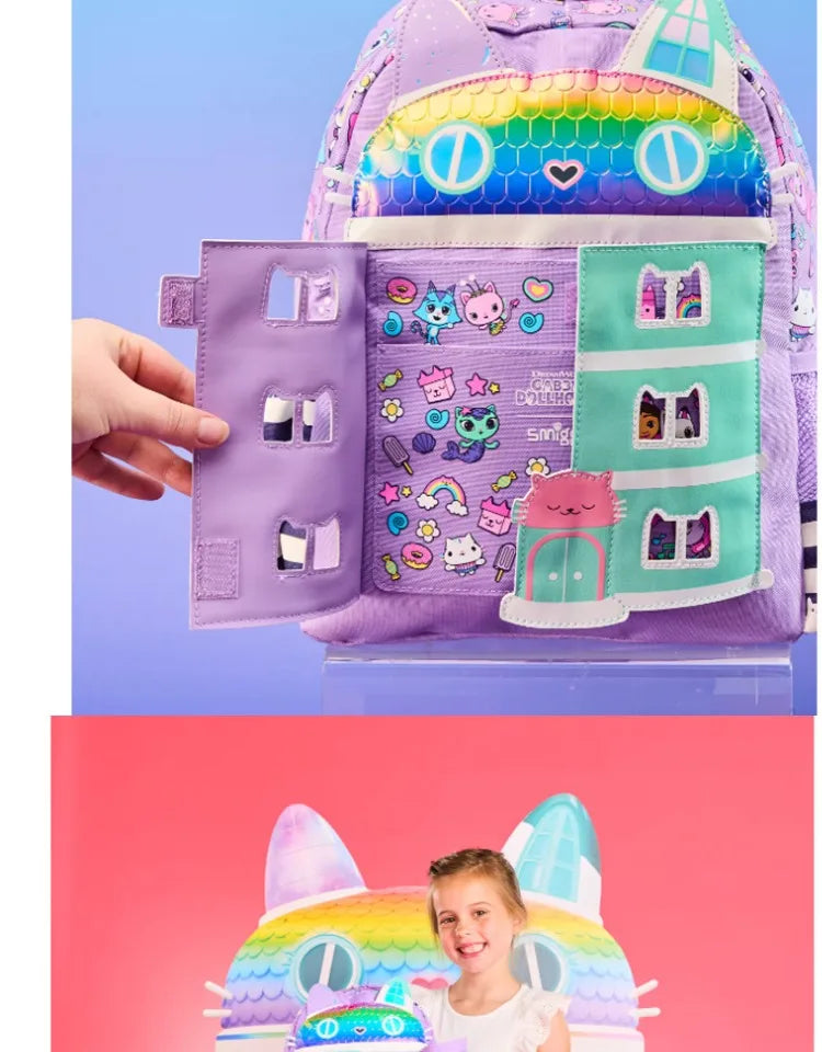 New Australia Smiggle Gabby Schoolbag Set – Girls Shoulder Backpack with Meal Bag, 14-Inch, Perfect Semester Gift
