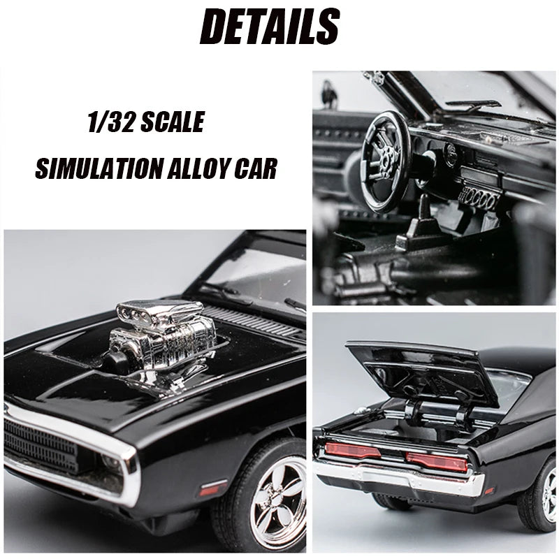 1:32 Challenger 1970 Classic Alloy Car Model – Diecast Toy Vehicle for Kids & Collector Decoration