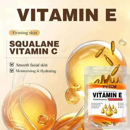 Vitamin E Moisturizing Capsule Essence - Squalane & Vitamin C Deep Hydration Skin Brightening Care