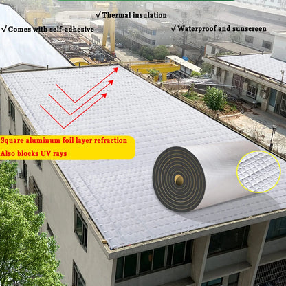 10mm Thermal Insulation Soundproof Mat - Heat Barrier Acoustic Foam Roll for Walls, Floors & Doors