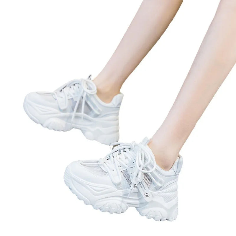 Women's Platform Sneakers - 2024 Spring Fashion Thick Sole Casual Shoes & Tennis Trainers