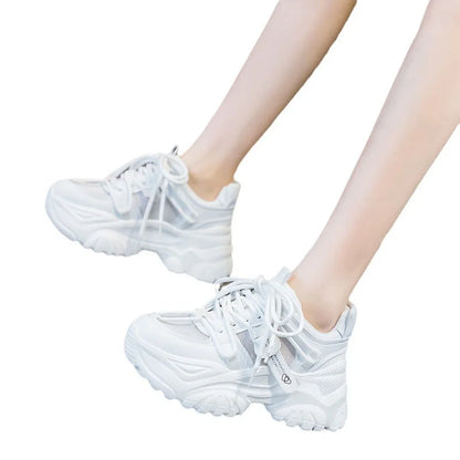 Women's Platform Sneakers - 2024 Spring Fashion Thick Sole Casual Shoes & Tennis Trainers