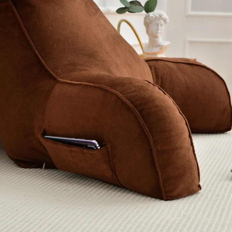 Ultra Soft Memory Foam Reading Pillow – Office & Sofa Back Cushion, Lumbar Support for Bedside & Backrest Relief