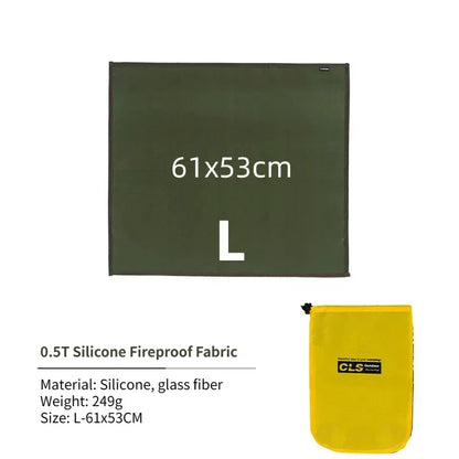 Outdoor Camping Fireproof Mat – Flame Retardant Picnic, Barbecue & Insulation Blanket, High-Temperature Fiberglass Mat