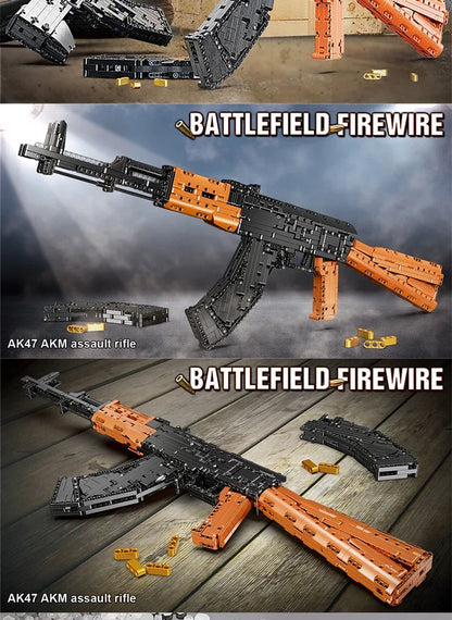 AK47 & AWM Sniper Gun Building Block Set – Military MOC Model Toy for Boys Holiday Gift