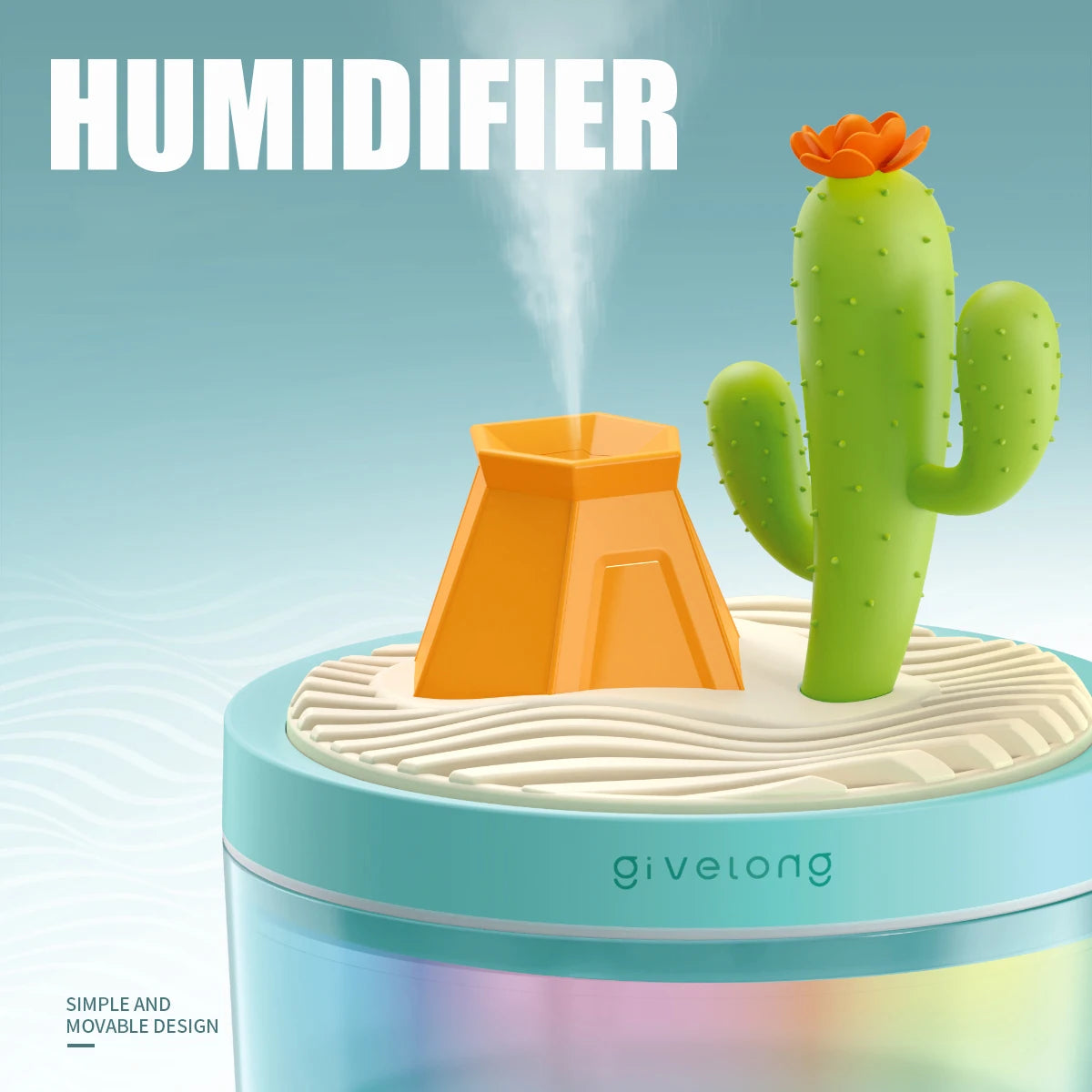 Landscape Air Humidifier – Small USB Spray, Silent Hydration for Bedroom, Desktop & Car, Aromatherapy Diffuser