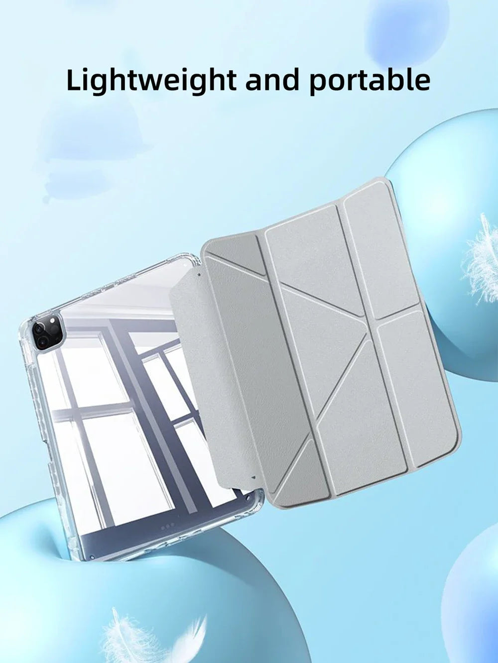 Smart Case with Pen Holder for iPad Air 5/6, Pro 11/12.9, Mini 6/7 – Compatible with 9.7" to 13" Models