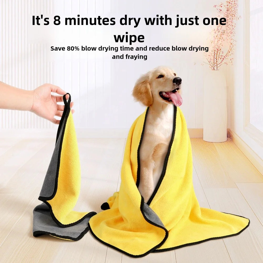 Large Absorbent Pet Towel – Dog and Cat Bathing Towel, Fast Drying