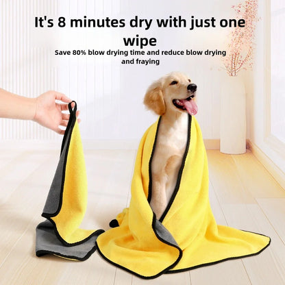 Large Absorbent Pet Towel – Dog and Cat Bathing Towel, Fast Drying