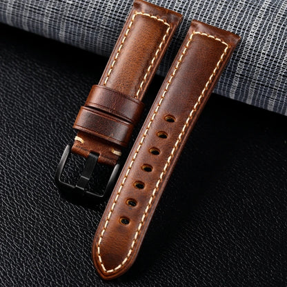 Genuine Calfskin Leather Watch Strap – 20mm & 22mm for Huawei Watch GT 4/3, Amazfit GTR & Galaxy Watch 5/6