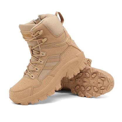 Men's Tactical Hiking Boots - Shock-Absorbing Non-Slip Desert Boots for Winter Outdoor Camping & Trekking