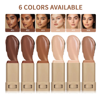 Stick Foundation Balm – Serum-Infused Skin Tint, High-Coverage & Smoothing, Travel-Friendly Bronzer