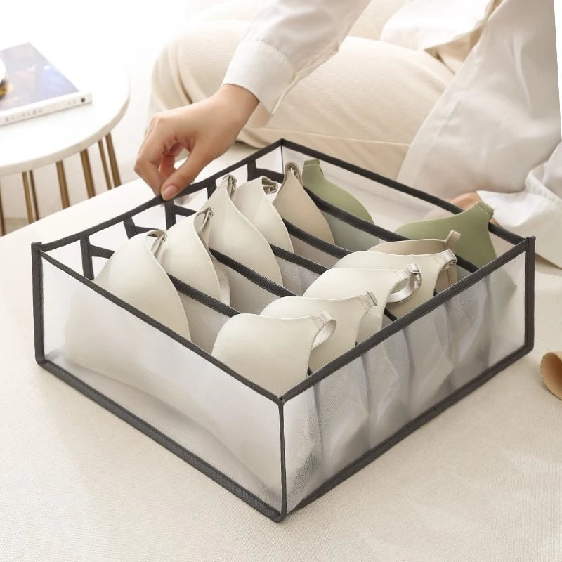 Organizer Storage Boxes for Panties & Socks – Wardrobe Divider for Pants, Underwear, Bras, Jeans & Clothes
