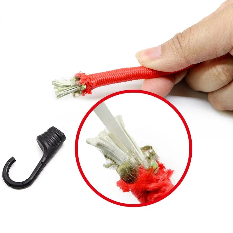 Motorcycle Elastic Luggage Rack with Hooks - Adjustable Cargo Lashing Rope & Fixing Belt for Bike Accessories