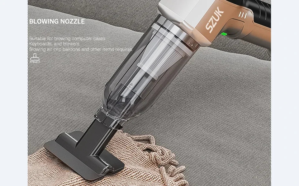SZUK 9998700PA Car Vacuum Cleaner – Strong Suction Cordless Handheld Portable Cleaning Machine