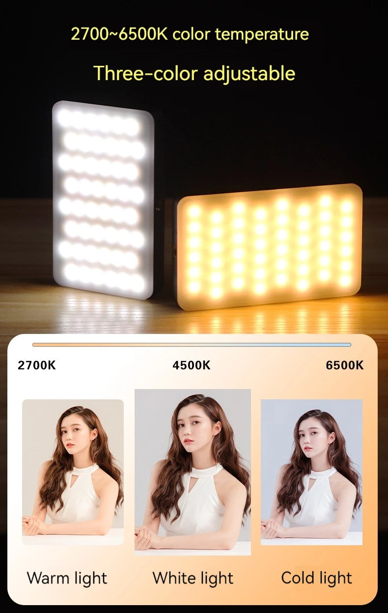 Mini Rechargeable M140 RGB Camera Fill Light - Portable LED Selfie & Live Broadcast Light for Mobile Photography