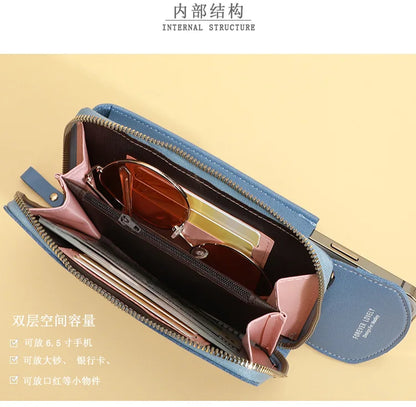 Long Women’s PU Leather Wallet – Double Zipper Tassel Clutch with Coin Purse & Card Holder