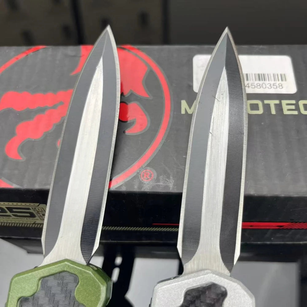 High-End Pocket Folding Knife — Zinc Alloy & Carbon Fiber Handle, Durable 440C Steel EDC for Outdoor Camping