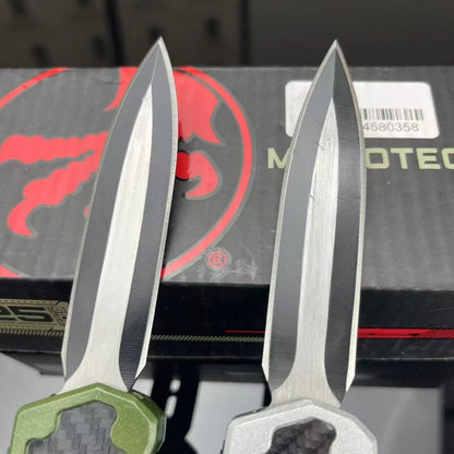 High-End Pocket Folding Knife — Zinc Alloy & Carbon Fiber Handle, Durable 440C Steel EDC for Outdoor Camping