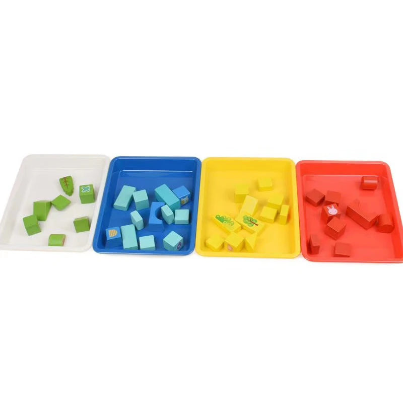 Plastic Square Serving Tray – Strong Color Cutlery & Flat Tray Organizer for Coffee, Tea, and Kitchen Use