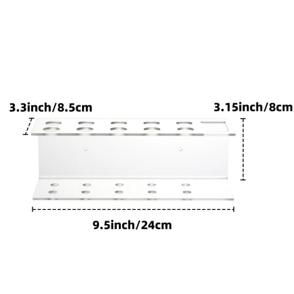 Acrylic Marker Pen Holder – Wall-Mounted 10-Slot Dry Erase Storage Rack for Office