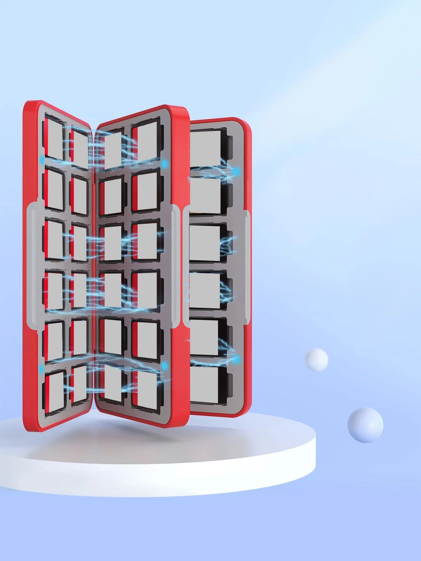 48-Slot Magnetic Universal Storage Box for Switch Game Cards