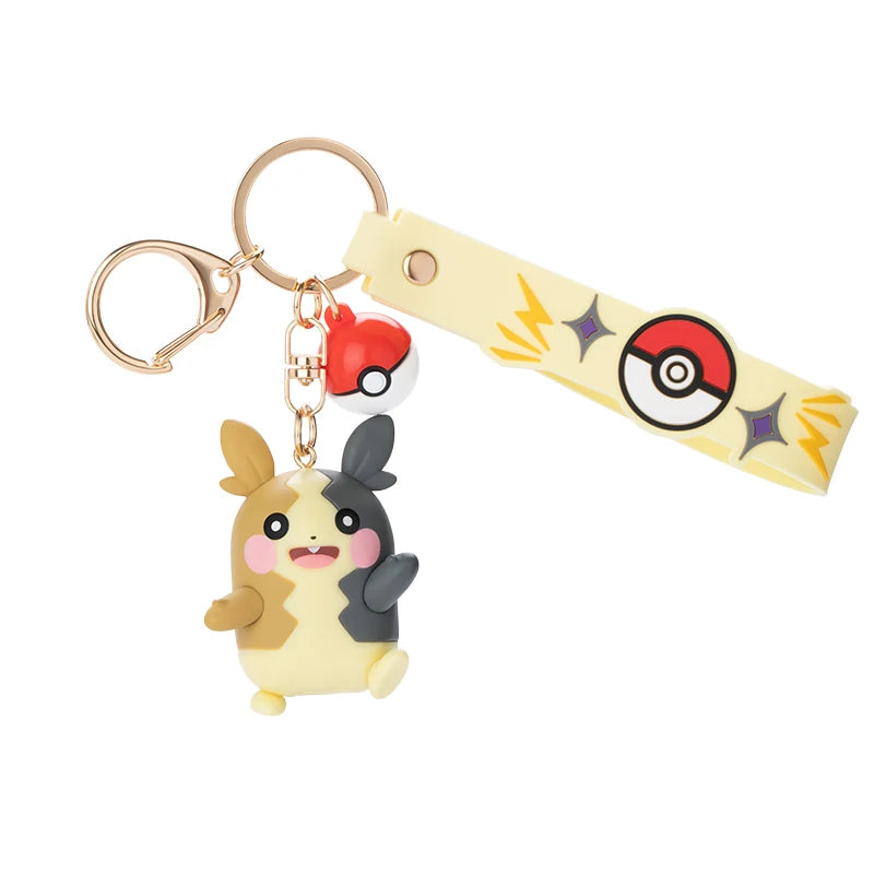 Genuine Pokémon Keychain Figures – Morpeko, Gengar, Meowth, Cubone & Jigglypuff Anime Action Toy Keyring Fragrance Pendant Gift