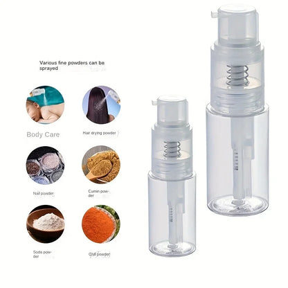 2pcs Hair Fiber Powder Spray Bottles – Refillable Makeup & Hair Applicator Dispenser for Salon & Travel